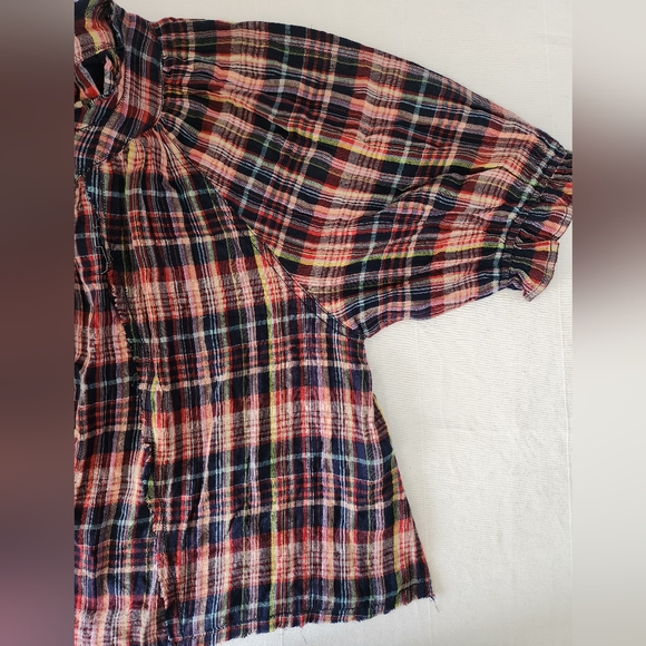 NWOT The FreeLucy Swing Plaid Top - Picture 6 of 9